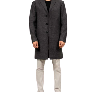 Men’s Grey Wool Coat – Gary Style