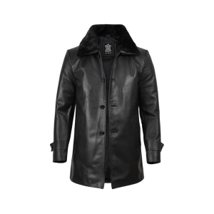 Delta Cowhide Shearling Collar Jacket For Mens