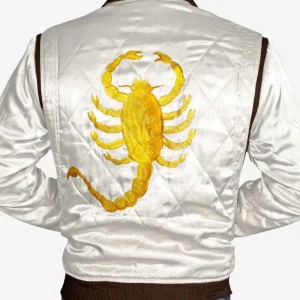 Daxton Scorpion White Boomber Jacket for Mens